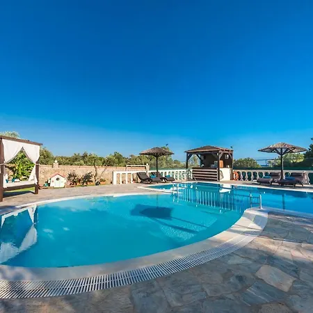 Villa Maxim With Private Pool & Tennis Court Halikounas Exterior foto