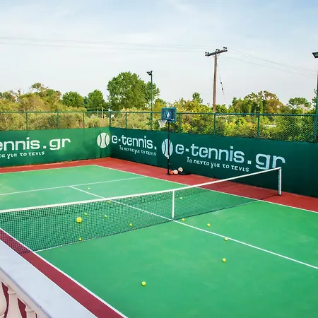 Villa Maxim With Private Pool & Tennis Court Halikounas Exterior foto